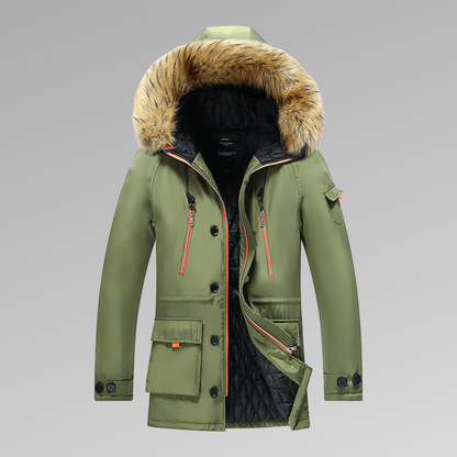 Warm Insulated Men's Winter Parka Coat