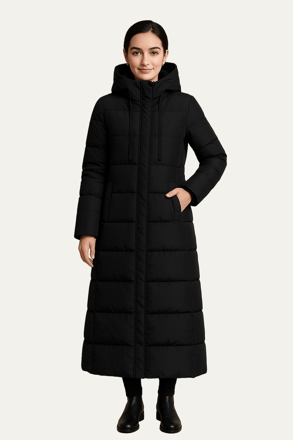 VogeLuxe | Women’s Heavyweight Quilted Puffer Jacket With Hood