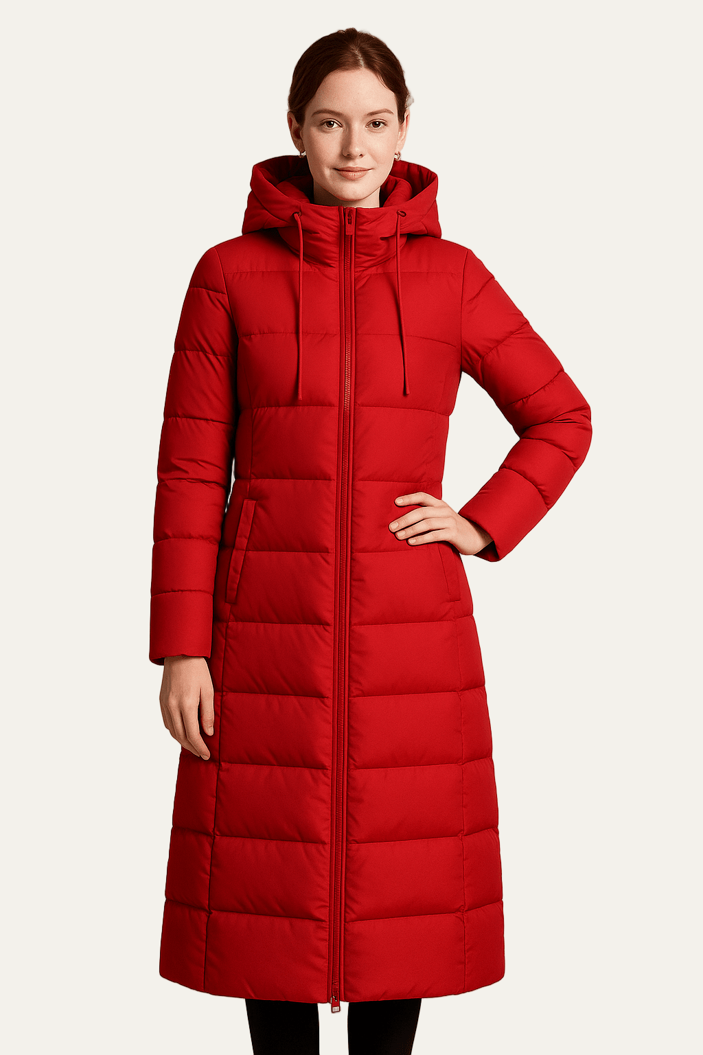 Ashford | Anja – Women’s Long Quilted Puffer Coat with High Collar and Full Zip 2