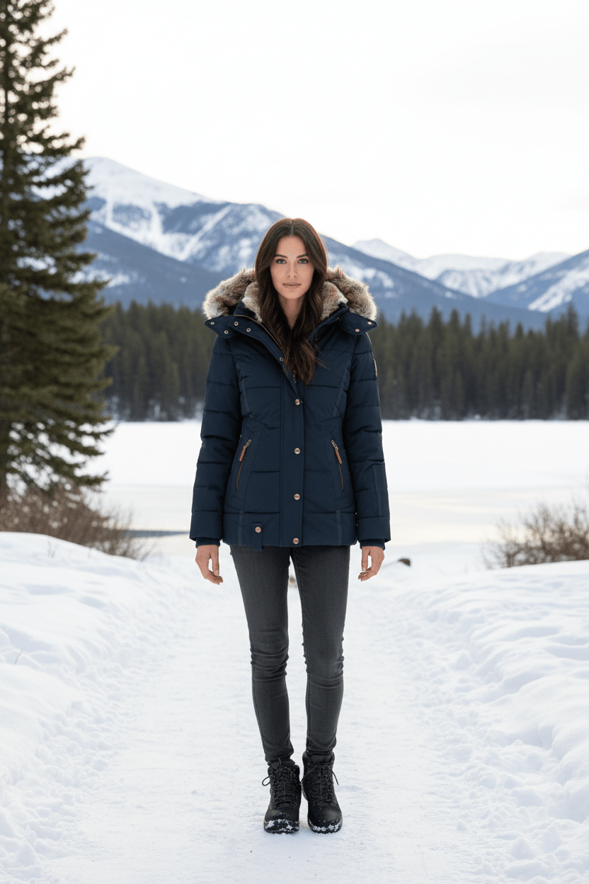 Ashford | Colleen – Women’s Down Puffer Jacket with Faux Fur Hood 8