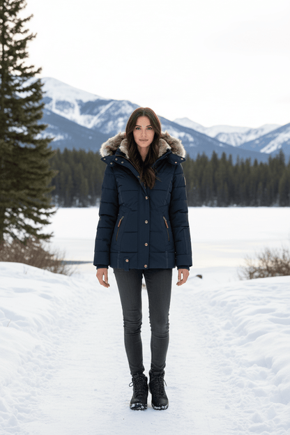 Ashford | Colleen – Women’s Down Puffer Jacket with Faux Fur Hood 8