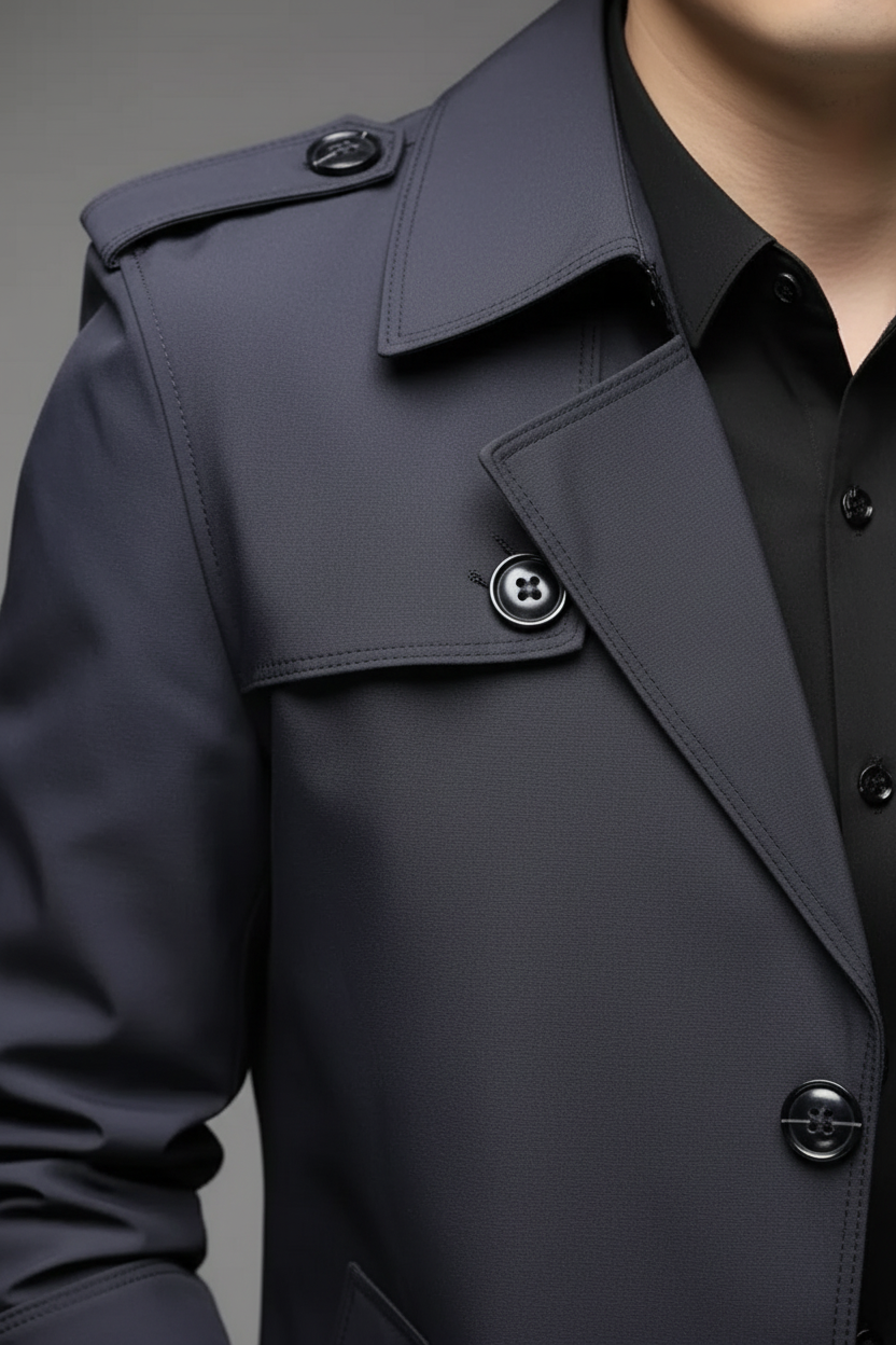 Ashford | Emil – Men’s Medium-Length Double-Breasted Trench Coat with Structured Fit 6