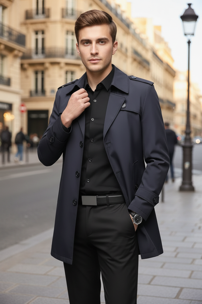 Ashford | Emil – Men’s Medium-Length Double-Breasted Trench Coat with Structured Fit 7