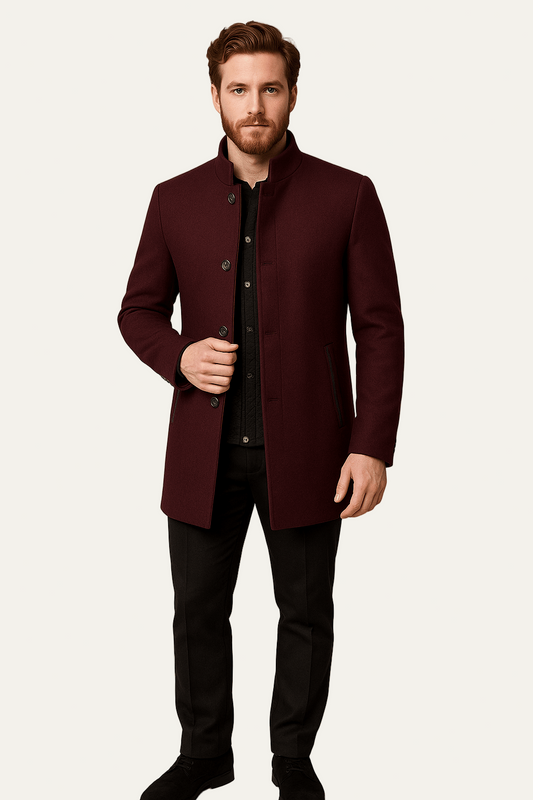 Ashford | Ivar – Men’s Wool Trench Coat with Belted Waist & Modern Button-Up Design 0