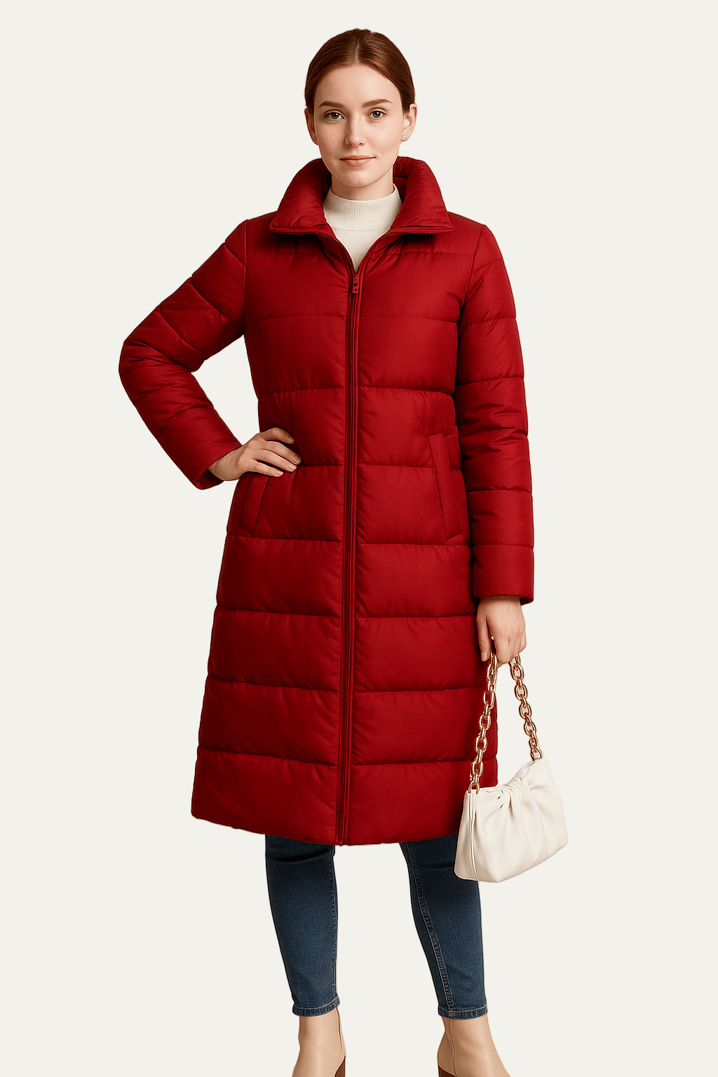 Ashford | Lana – Women’s Quilted Knee-Length Puffer Coat with Hood 1
