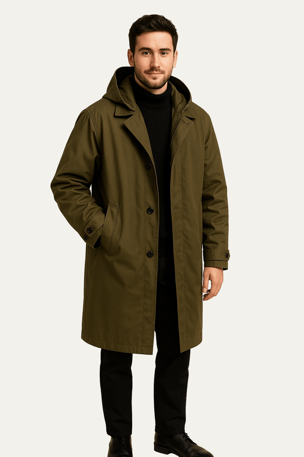 Ashford | Nikolai – Men’s Tailored Wool Blend Double-Breasted Trench Coat 1