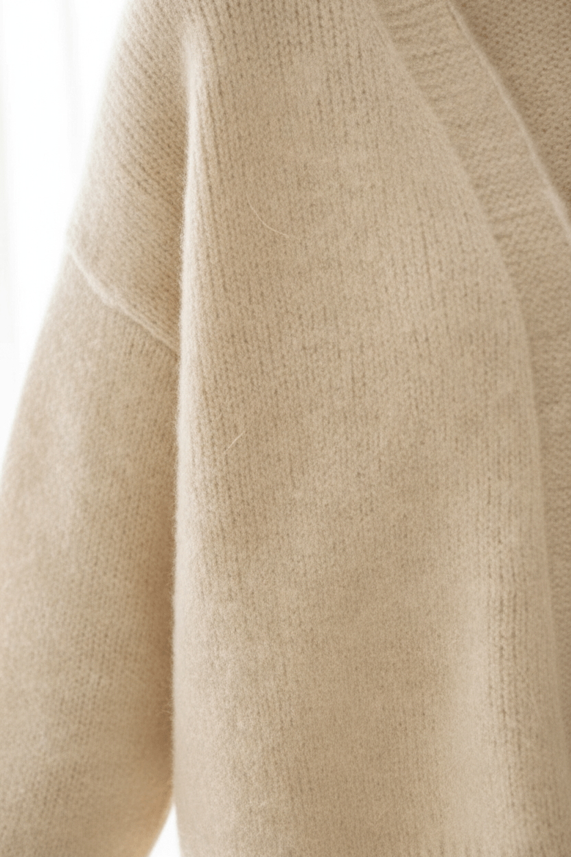 Ashford | Tiril – Women’s Oversized Wool Knit V-Neck Cardigan with Button Front 4