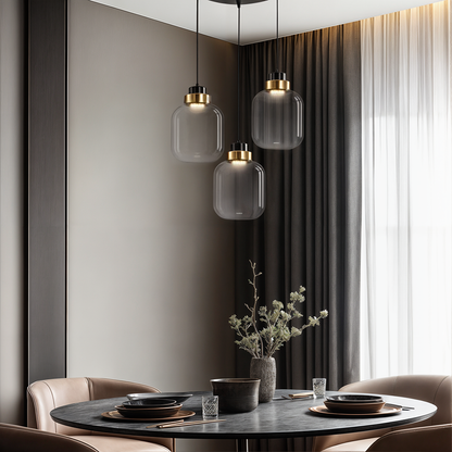 Clear Hanging Glass Pendant Lamp