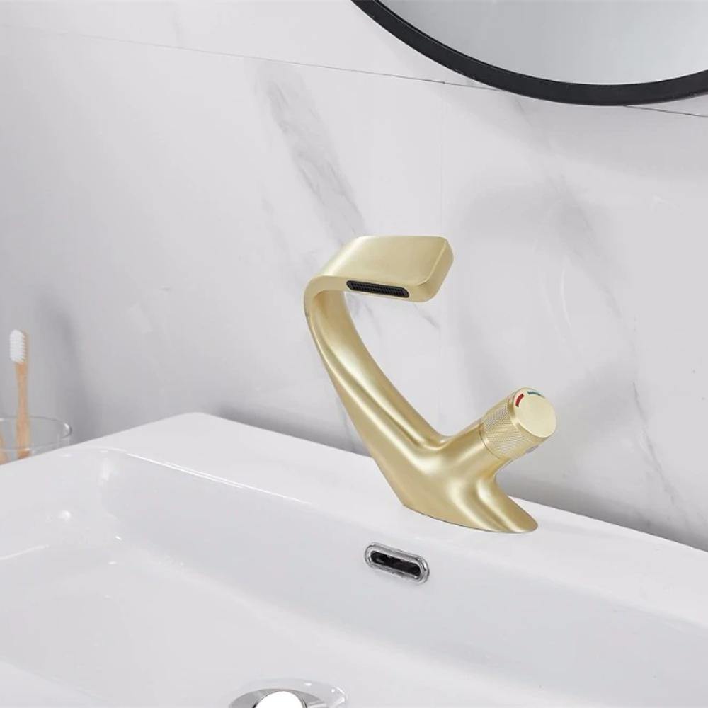 Contemporary Single Handle Waterfall Kitchen Faucet