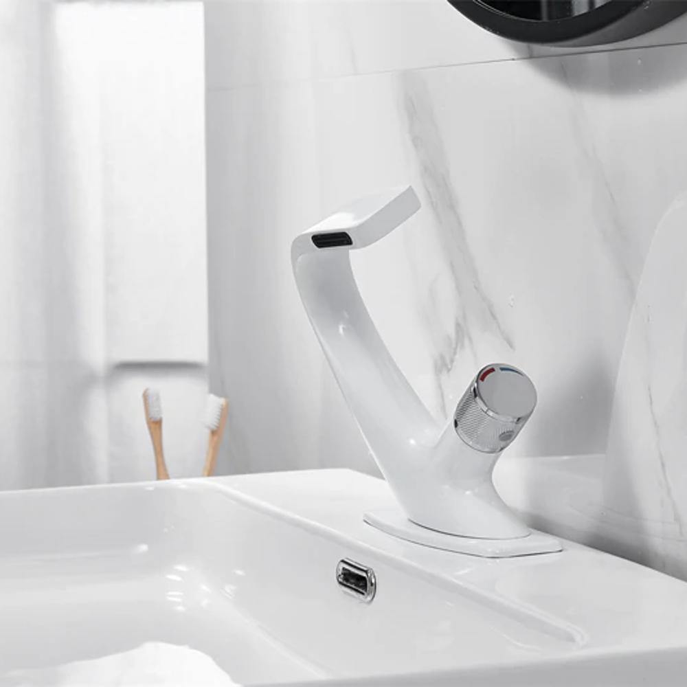 Contemporary Single Handle Waterfall Kitchen Faucet