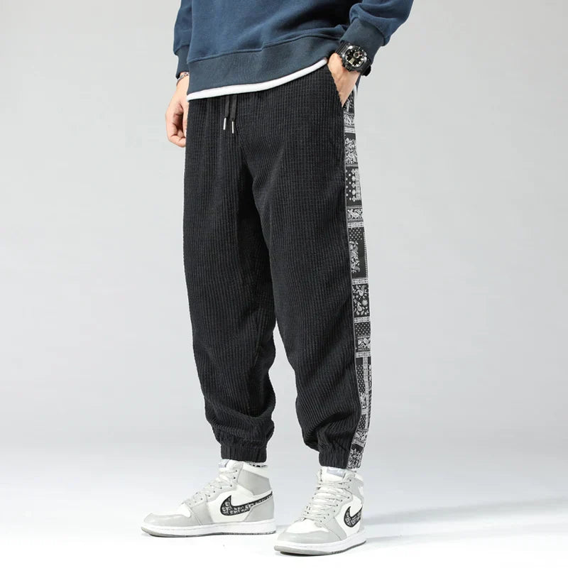 Men's Casual Corduroy Pants Comfort Fit Joggers - VogeLuxe
