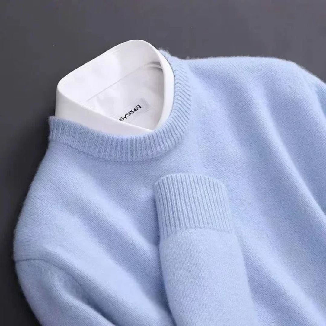 VogeLuxe | Men’s Classic Round Neck Knit Pullover Sweater