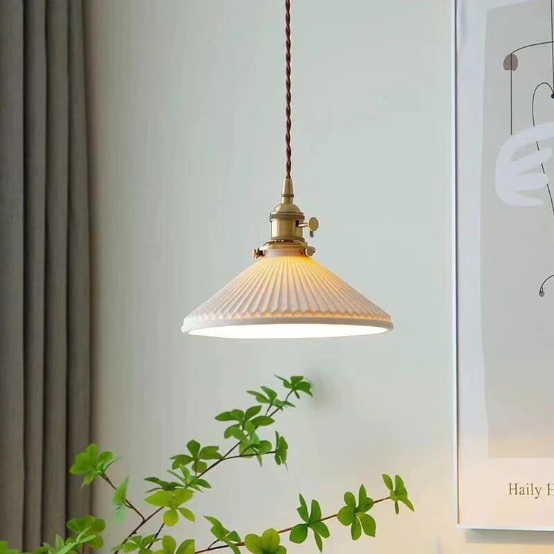 Classic White Porcelain Pendant Lamp - VogeLuxe