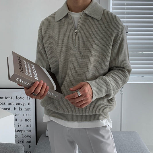 Classic Crew Neck Knit Sweater – Soft Premium Style - VogeLuxe