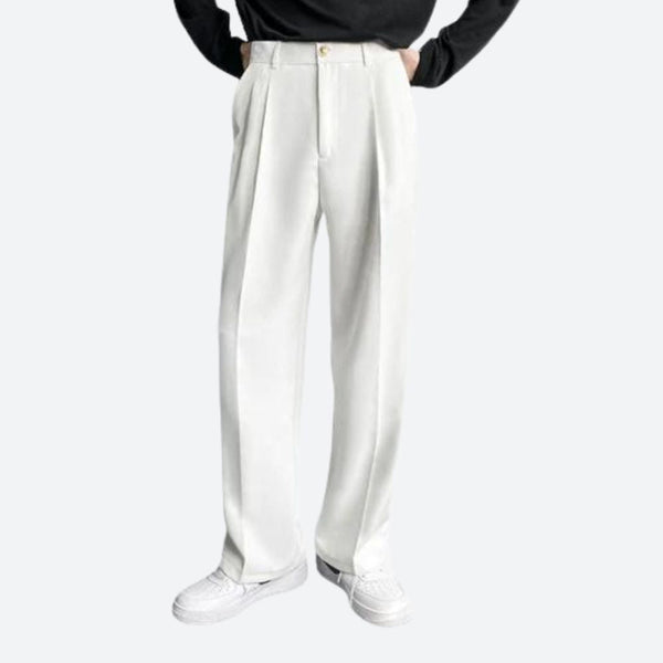 Comfortable Relaxed Fit Men's Wide Leg Pants - VogeLuxe