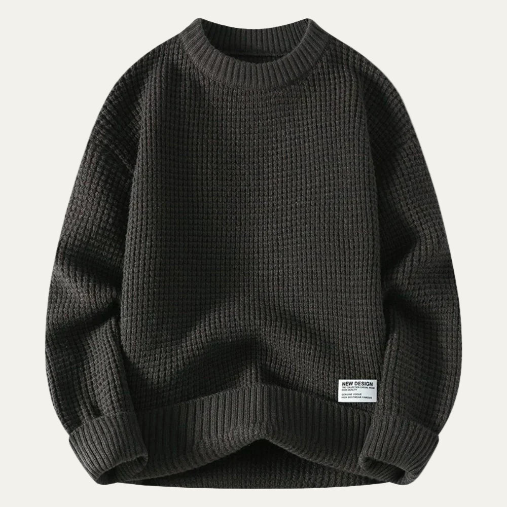 VogeLuxe | Men’s Wide Rib Relaxed Knit Sweater