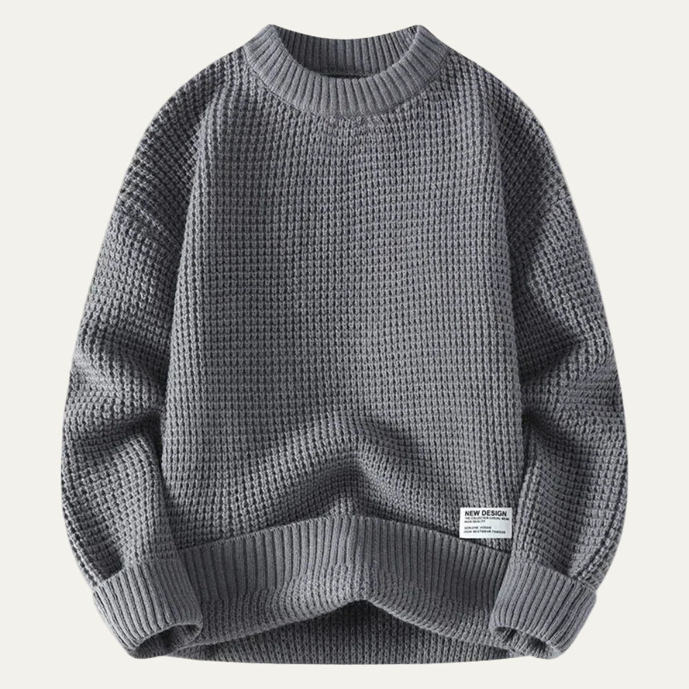 VogeLuxe | Men’s Wide Rib Relaxed Knit Sweater
