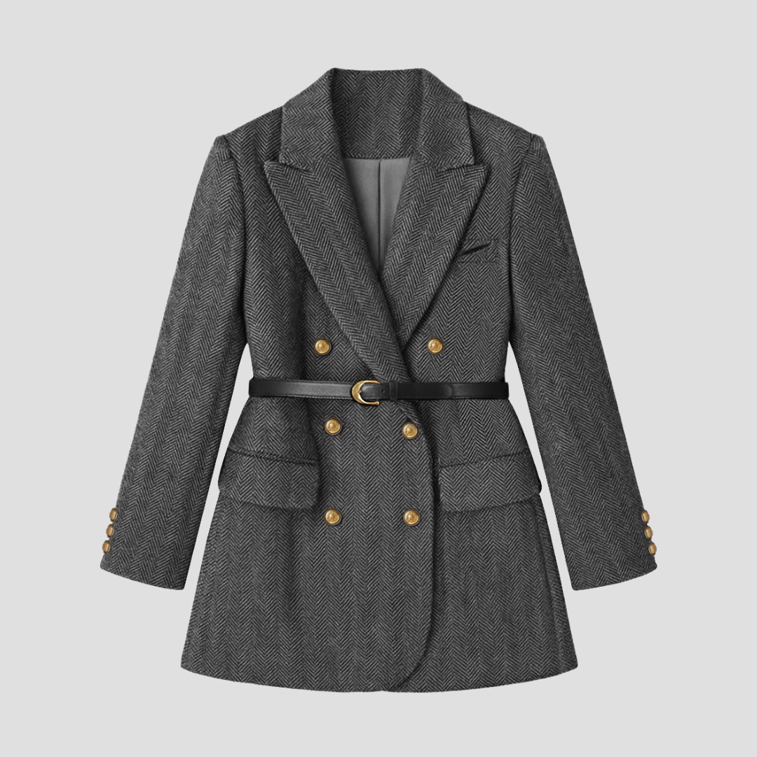 Belted Tweed Coat 1