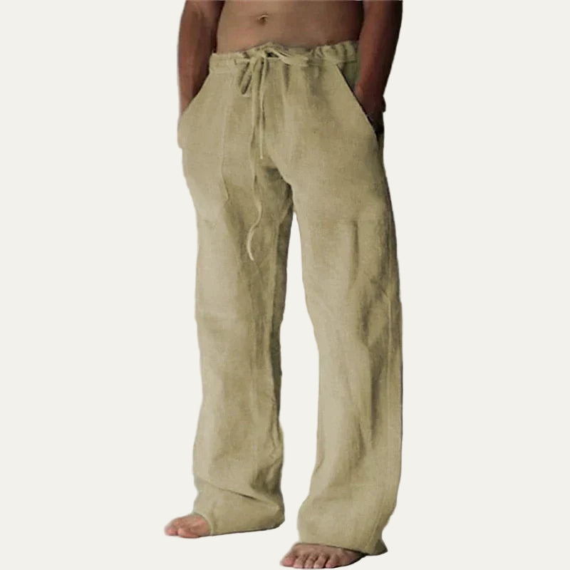 VogeLuxe | Men’s Wide Leg Drawstring Beach Pants