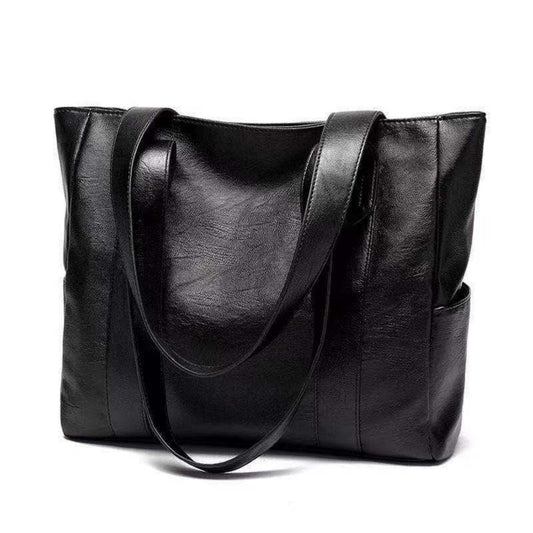 Classic Ladies Faux Leather Tote Bag - VogeLuxe
