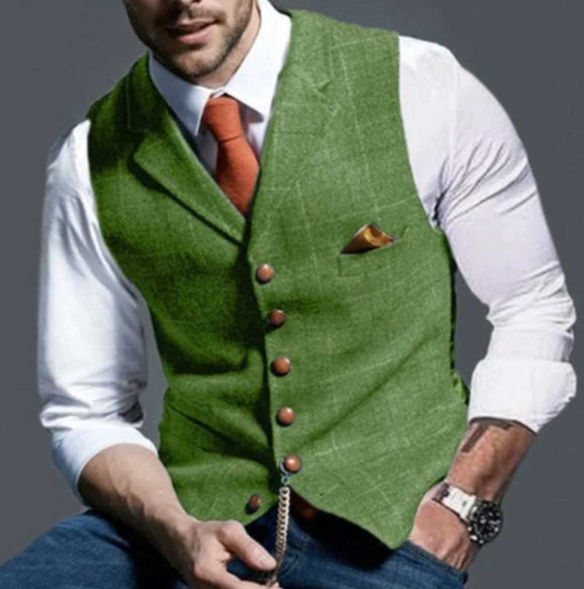 Tailored Men's Fitted Waistcoat