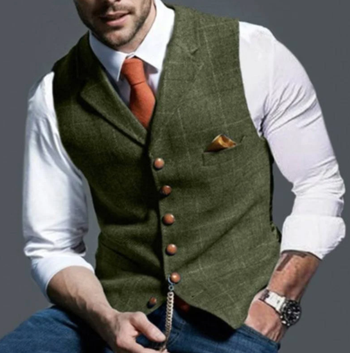 Tailored Men's Fitted Waistcoat