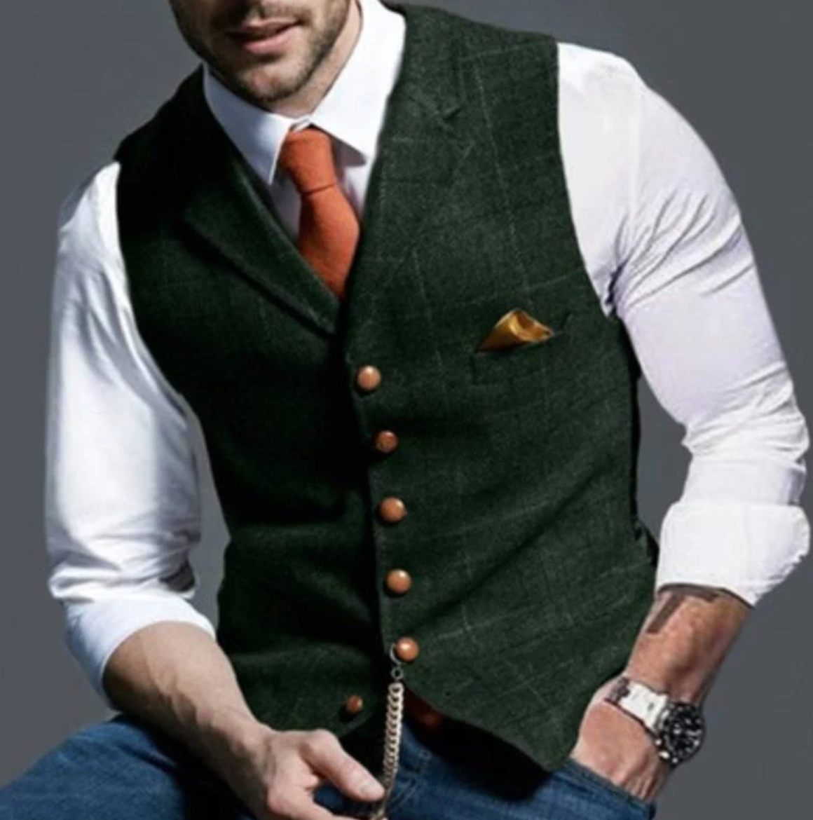 Tailored Men's Fitted Waistcoat