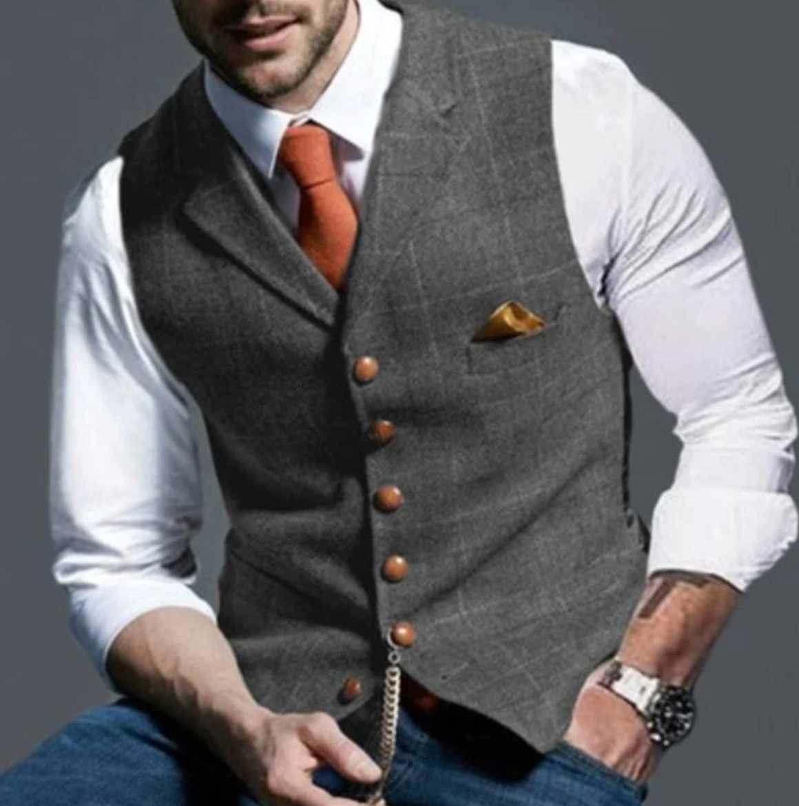 Tailored Men's Fitted Waistcoat