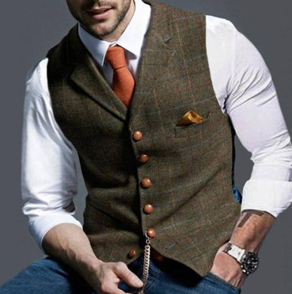 Tailored Men's Fitted Waistcoat