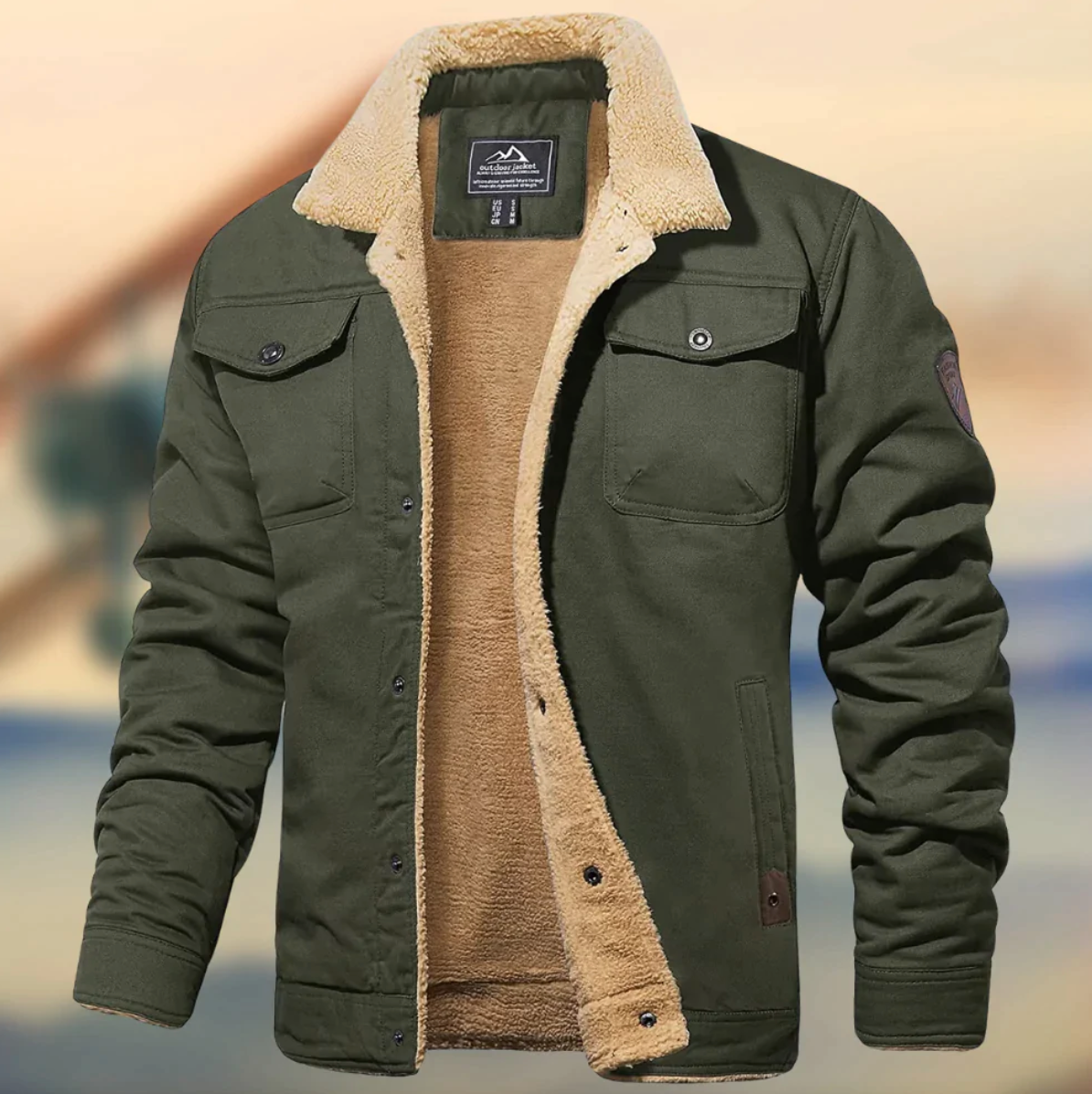 Warm Fleece Lined Men's Casual Winter Jacket - VogeLuxe