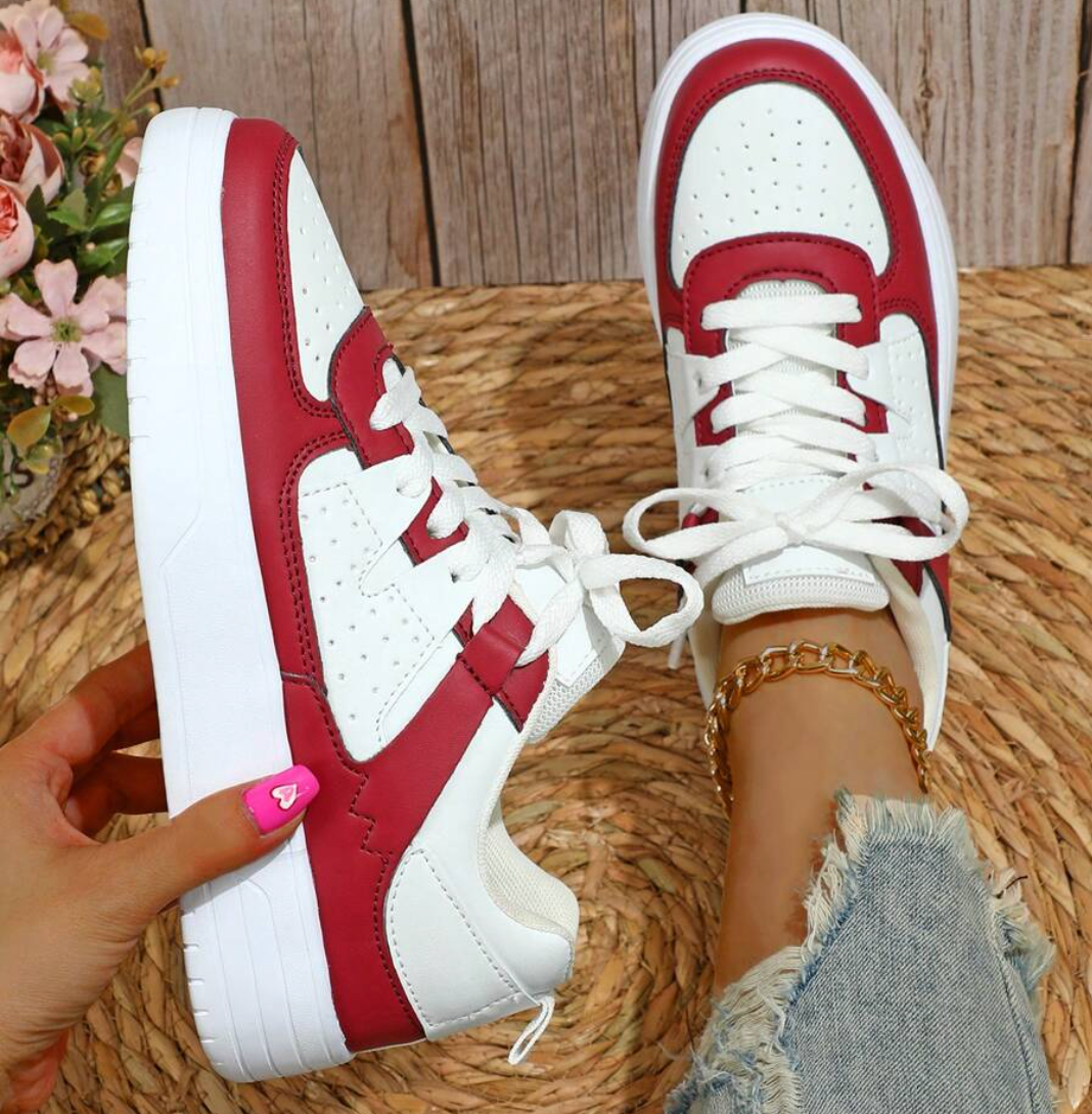 Comfortable Women's Casual Lace-Up Sneakers