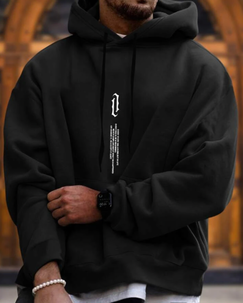 Cozy Mens Plain Winter Hooded Sweater - VogeLuxe