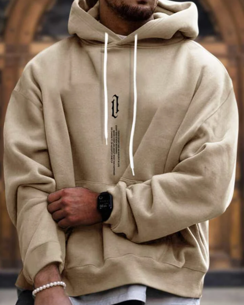 Cozy Mens Plain Winter Hooded Sweater