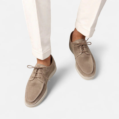 VogeLuxe | Men’s Suede Moc Toe Derby Shoes
