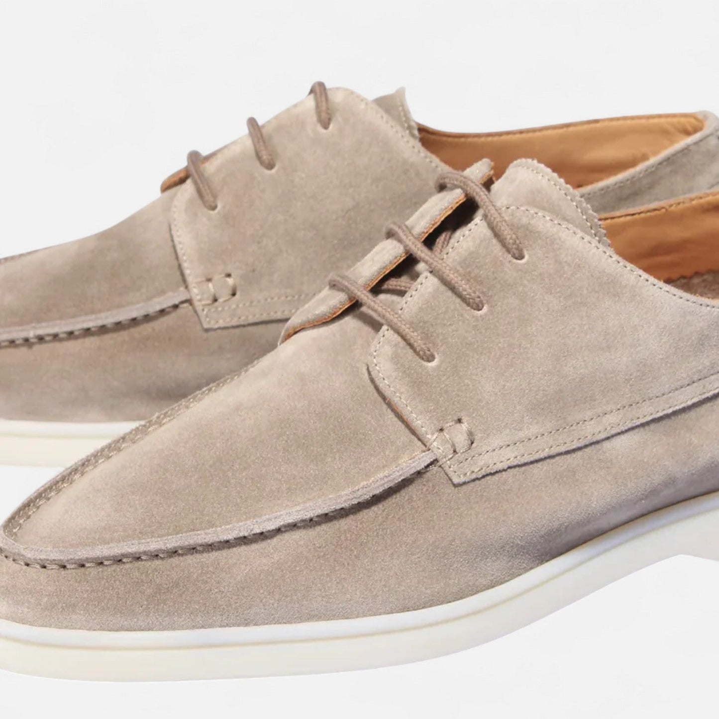 VogeLuxe | Men’s Suede Moc Toe Derby Shoes