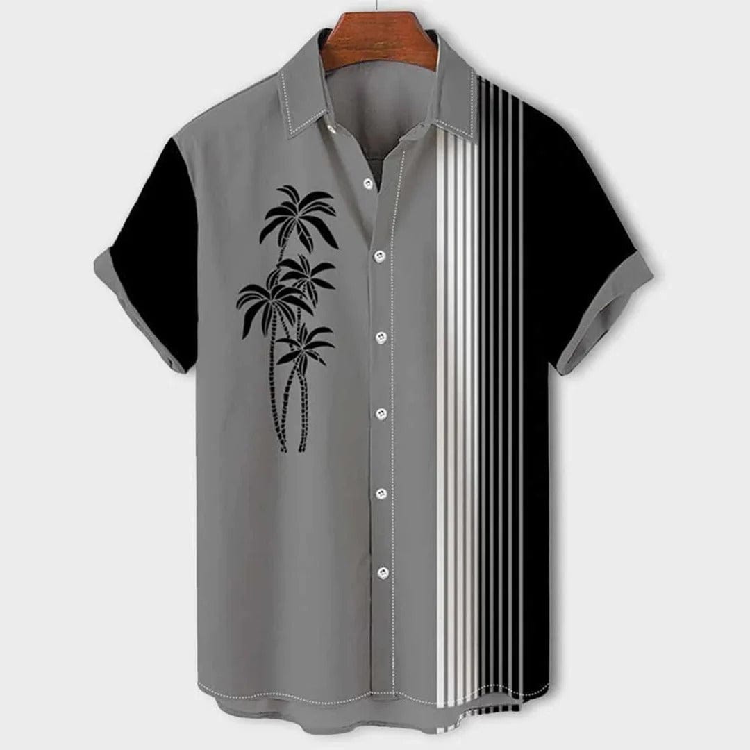 Summer Lightweight Hawaiian Polo Shirt