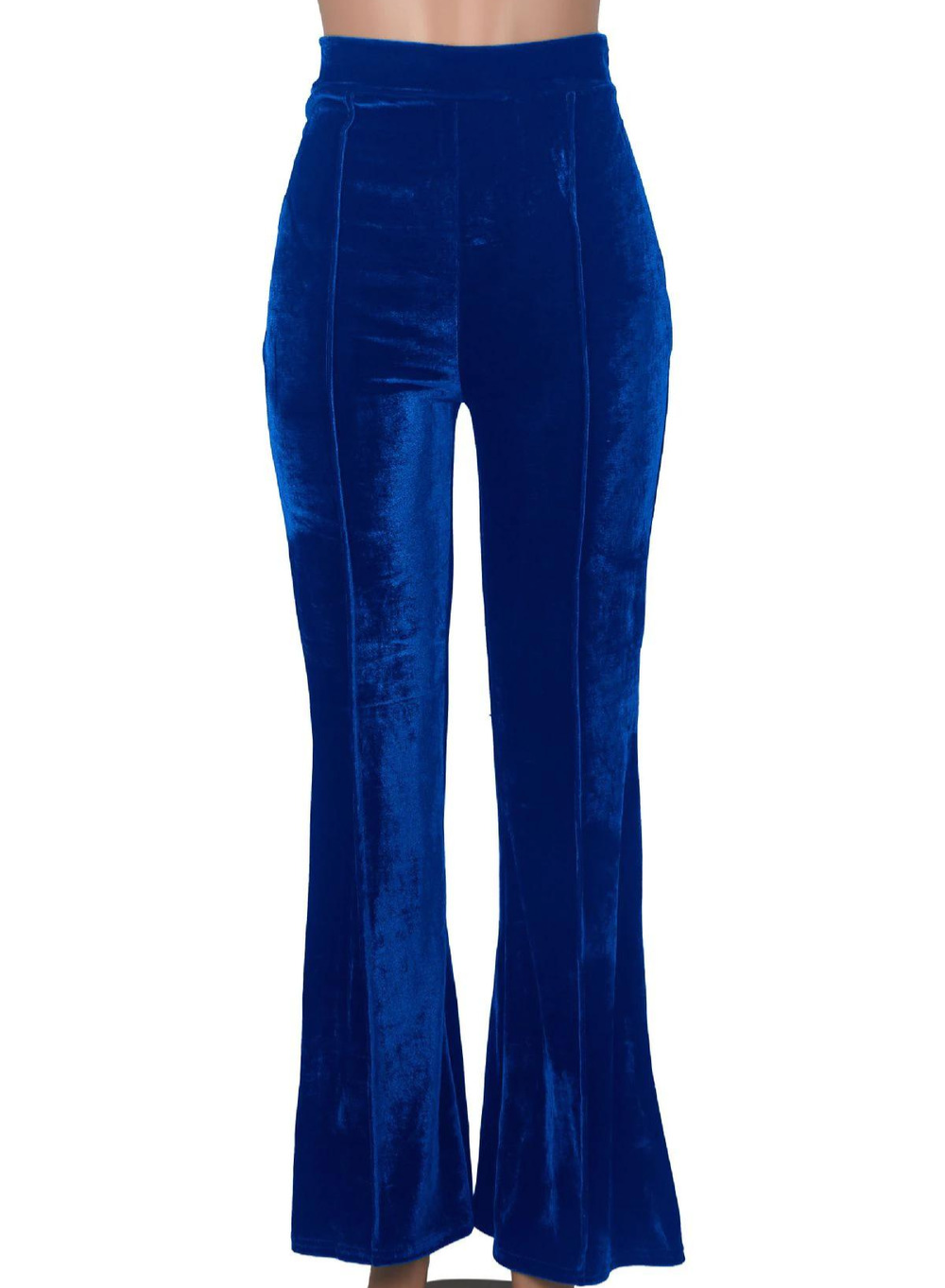 Fashionable High Waisted Velvet Wide Leg Pants