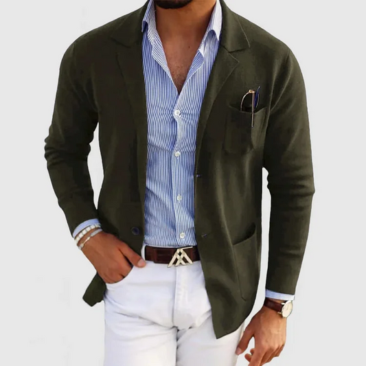 Blazer Jacket – Modern Cut Polyester Blend And Sleek Shape