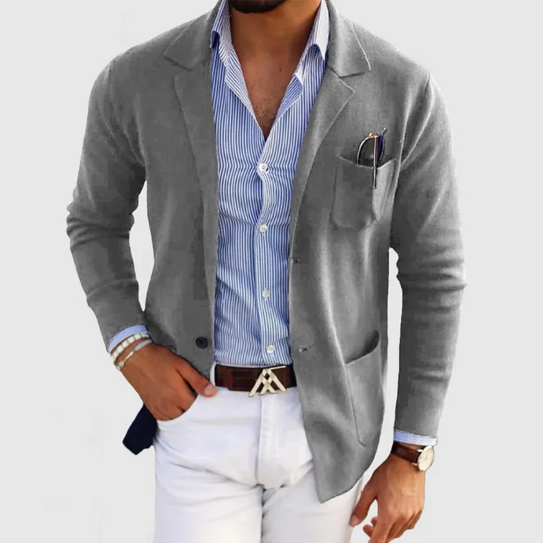 Blazer Jacket – Modern Cut Polyester Blend And Sleek Shape