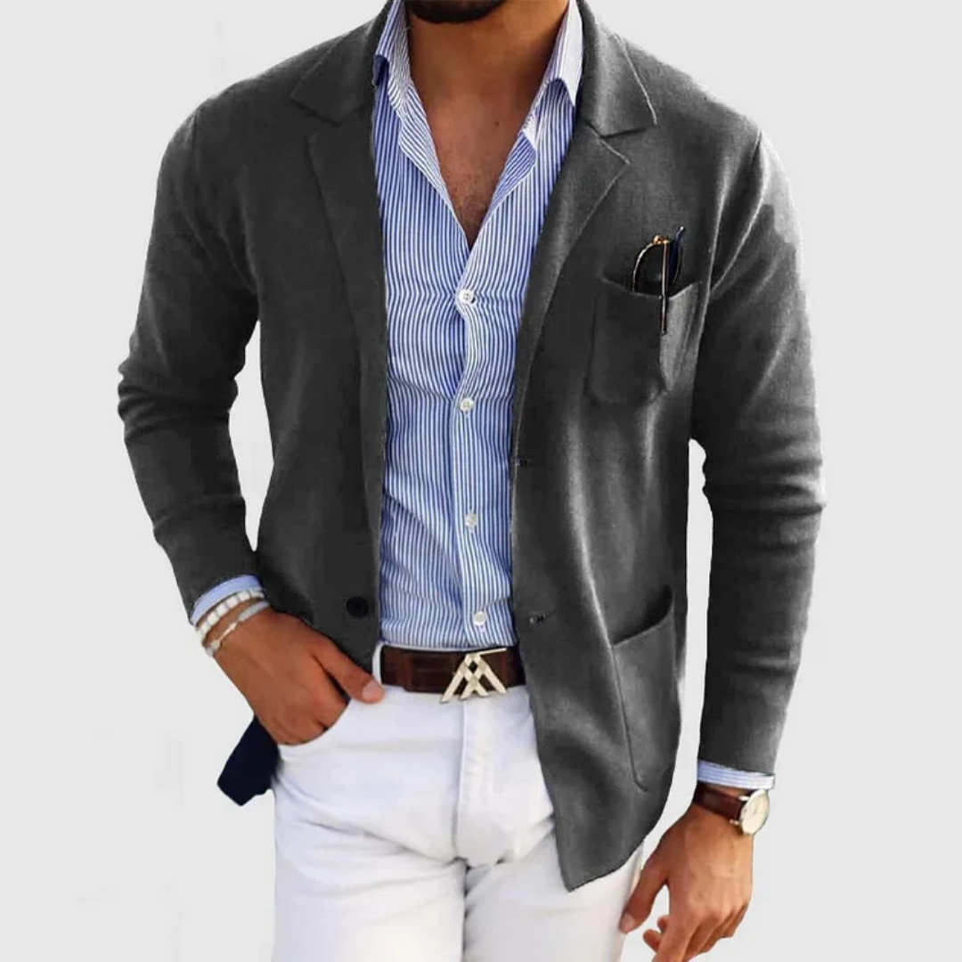 Blazer Jacket – Modern Cut Polyester Blend And Sleek Shape
