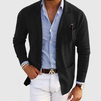 Blazer Jacket – Modern Cut Polyester Blend And Sleek Shape
