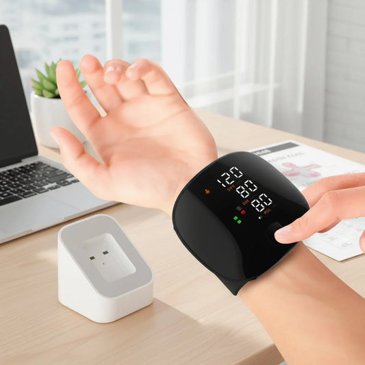 Accurate Wrist Blood Pressure Tracker Digital Screen - VogeLuxe