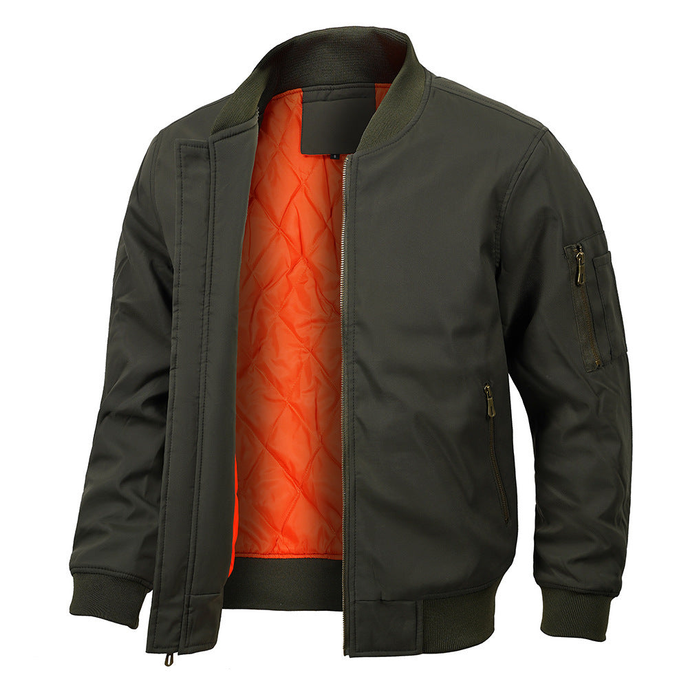 Bomber Jacket – Polyester Blend Lined Ribbed & Blocks Wind