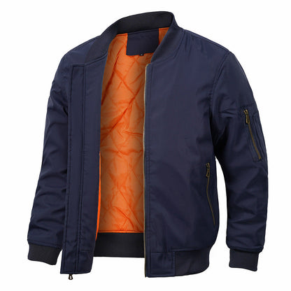 Bomber Jacket – Polyester Blend Lined Ribbed & Blocks Wind