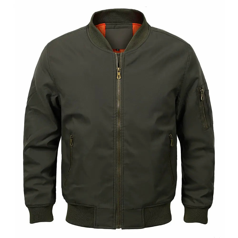Bomber Jacket – Polyester Blend Lined Ribbed & Blocks Wind