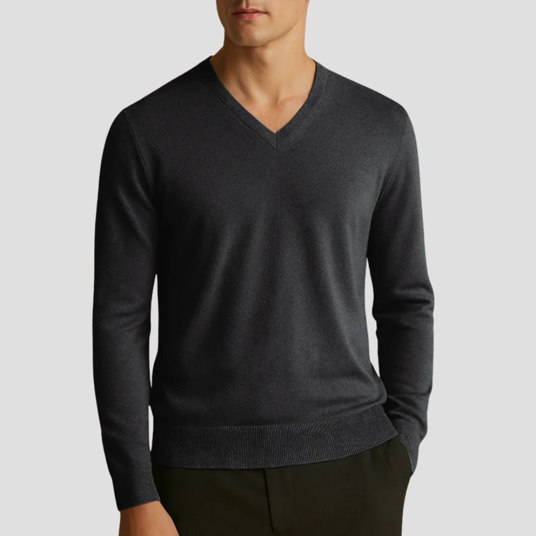 Borden | Classic V-Neck Jumper 9