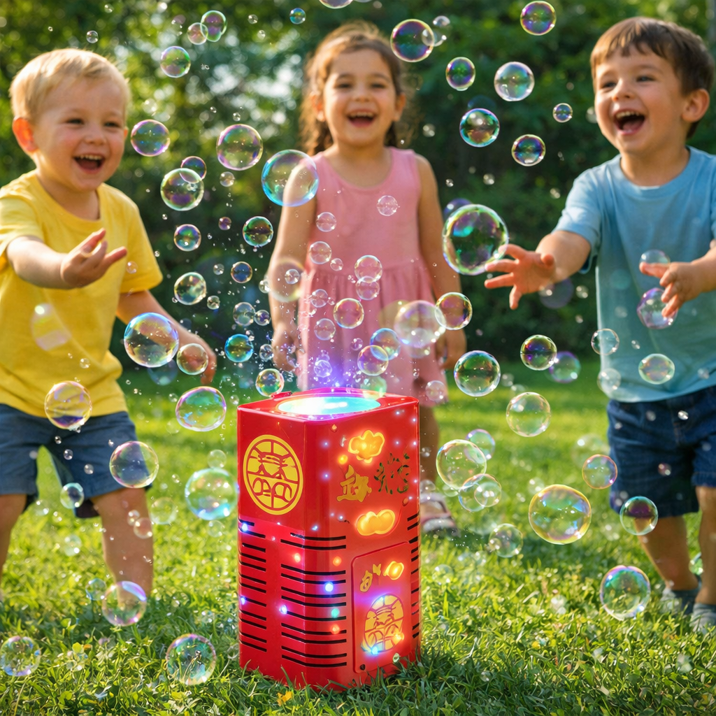 Colorful LED Bubble Blaster Kids Outdoor Toy - VogeLuxe