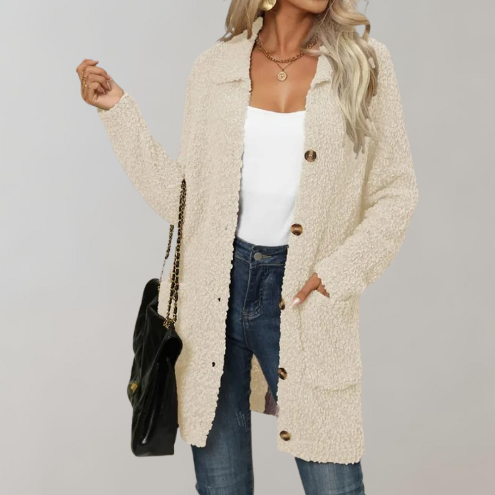Comfy Women's Classic Cardigan Sweater - BritishElegance