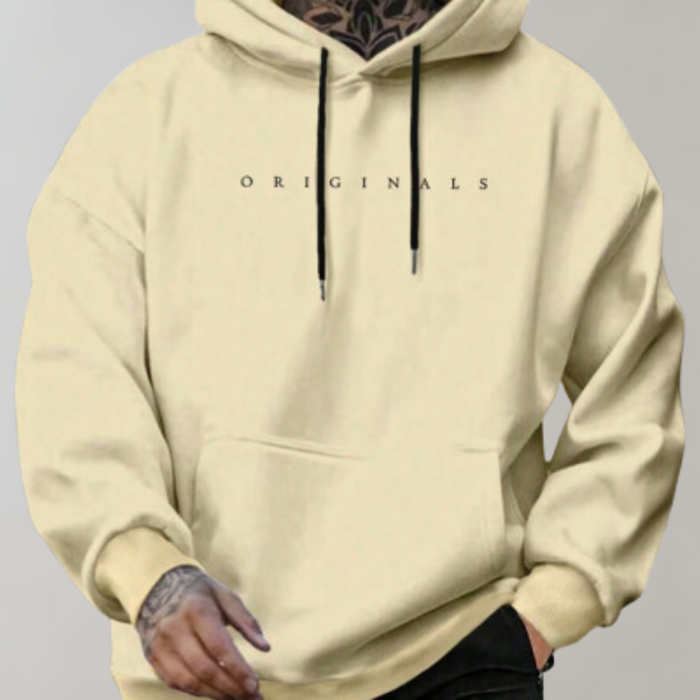 Relaxed Fit Mens Large Hooded Sweatshirt
