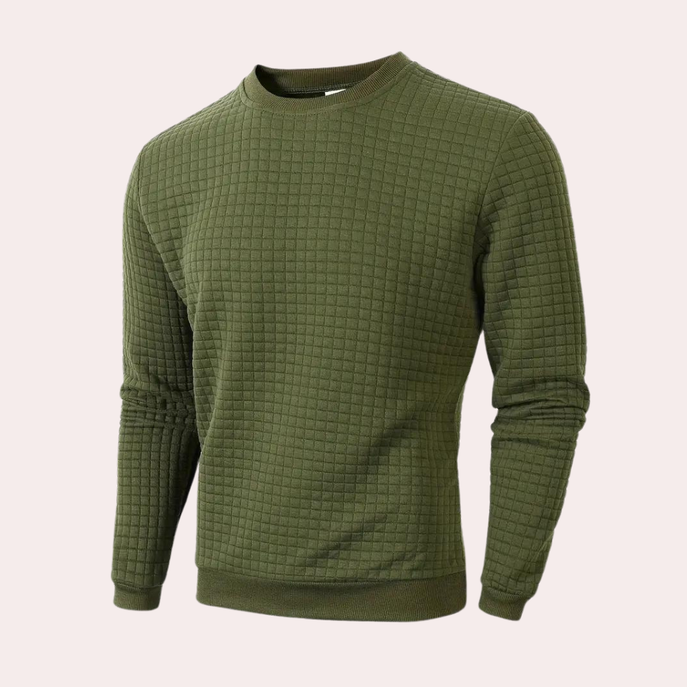 Warm Winter Patterned Crew Neck Sweater - VogeLuxe